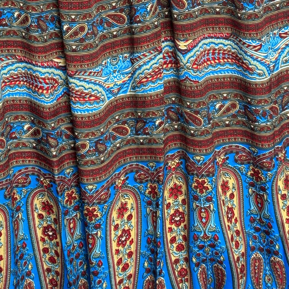 KARMA HIGHWAY PAISLEY GORPCORE MIDI DRESS BOHO GRANOLA SCANDI GIRL OS - Picture 6 of 7